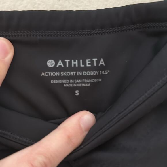 Athleta Black Action Skort in Dobby Black 14.5” Womens Size Small - Picture 6 of 8